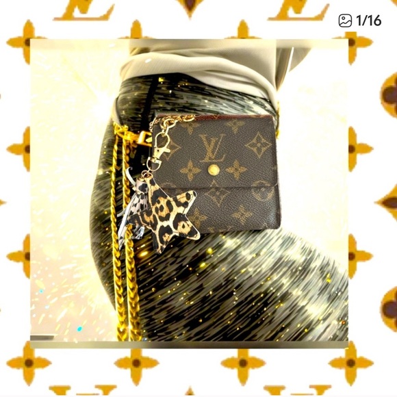 Louis Vuitton Monogram Elise Wallet converted Crossbody authentic preloved - Picture 1 of 16